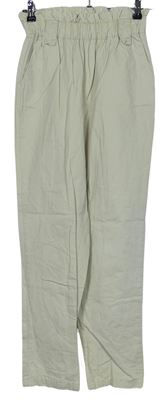 Dámské béžové plátěné kalhoty Primark vel. 32