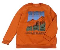 Oranžová mikina s obrázkem Primark