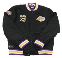 Černá šusťáková zateplená bomber bunda - NBA Primark