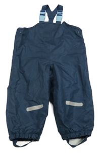 Tmavomodré šusťákové podšité laclové kalhoty Impidimpi