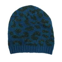 Modro-khaki vzorovaná čapica