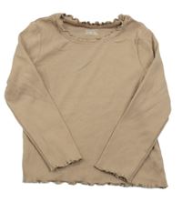 Béžové žebrované triko Primark