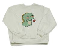 Biela mikina s dinem Shein