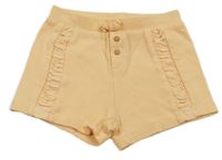 Oranžové rebrované bavlnené kraťasy C&A