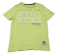 Limetkové tričko s 3D nápisem C&A