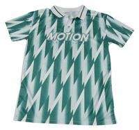 Bílo-zelené vzorované sportovní tričko s nápisem Primark