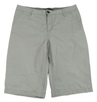 Sivé plátenné chino kraťasy H&M