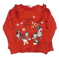 Červené triko s Minnie a kamarády Disney