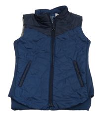 Tmavomodrá šusťáková jezdecká zateplená vesta Fouganza