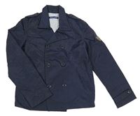 Tmavomodrý šusťákový podzimní kabát Original Marines