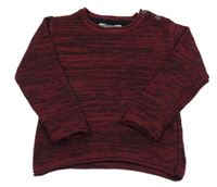 Vínovo-čierna žíhaný sveter Primark