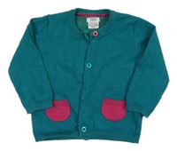 Modrozelený propínací svetr Mamas&Papas