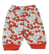 Bielo-červené capri tepláky s Kitty