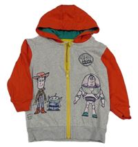 Sivo-červená prepínaci mikina s kapucí - Toy story George