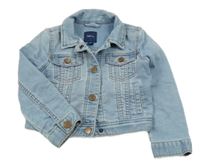 Modrá rifľová crop bunda GAP