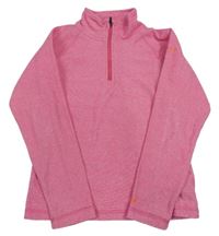 Ružová pruhovaná fleecová funkčná mikina Trespass