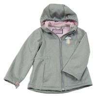 Šedá melírovaná softshellová bunda s mrakem a kapucí Impidimpi