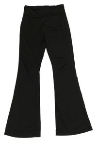 Černé sportovní flare kalhoty 