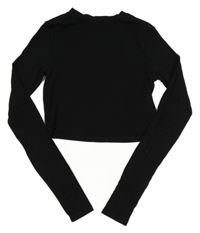 Čierne crop tričko H&M