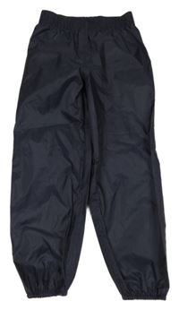 Tmavomodré šusťákové nepromokové kalhoty Decathlon