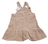 Nové - Pudrové laclové manšestrové šaty s kapsami Next