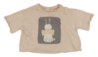 Světlerůžová oversize mikina se zajícem Next