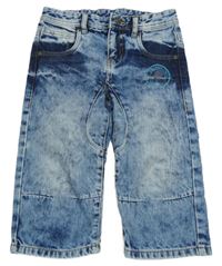 Modré plísňové riflové capri kraťasy Y.F.K.