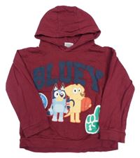Vínová mikina s Bluey a kapucí 
