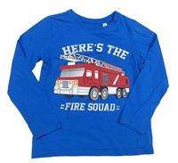 Modré tričko s hasiči C&A