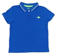 Modré polo tričko s dinosaurom F&F
