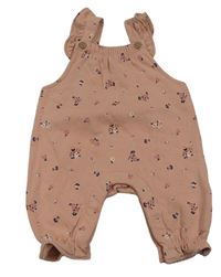 Svetloružové na traké tepláky s kvietkami M&S