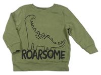 Khaki mikina s dinosaurom George