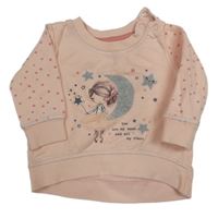 Broskvová mikina s dievčatkom Primark