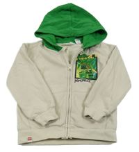 Béžovo-zelená propínací mikina Ninjago s kapucí H&M
