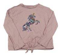 Ružové tričko s koníkem z flirů Tu