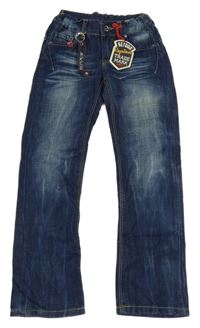 Nové - Tmavomodré šisované rifle Retour