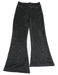 Čierno-strieborné flare nohavice George 7-10 let