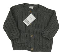 Nové - Sivý rebrovaný prepínaci sveter Next