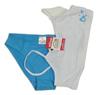 Nové - 2set - Biela lambáda + modré nohavičky Alive