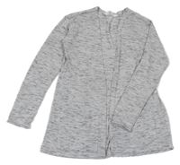 Sivo-strieborný trblietavý svetrový cardigan H&M