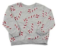 Sivá mikina s lízátky H&M