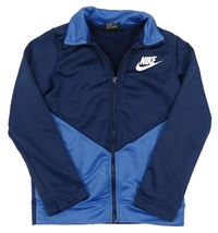 Tmavomodro-modrá prepínaci športová mikina s logom Nike
