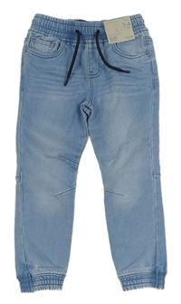 Světlemodré cuff slim teplákové rifle Denim Co.