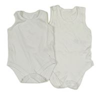 2x - Bílé tílkové body F&F + M&S