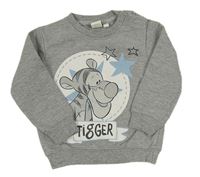 Sivá melírovaná mikina s Tigrom Disney