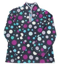 Tmavošedo-farebná bodkovaná á fleecová mikina zn. OLD NAVY