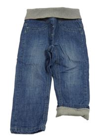 Modré podšité rifle s úpletový pasom Impidimpi