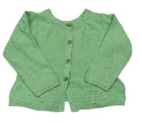 Zeleno-strieborný melírovaný prepínaci sveter