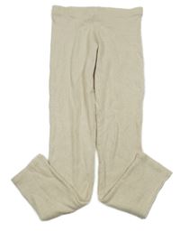 Smetanové melírované žebrované legíny F&F