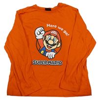 Tmavooranžové triko s Máriem 